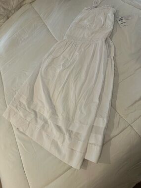 White Strapless Summer Skirt